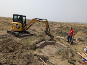 Zeedyk structure with excavator